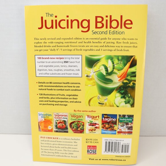 The Juicing Bible Second Edition Recipe Book Pat Crocker Healthy Living New - Picture 3 of 7